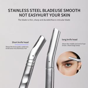 2pcs khuôn mặt dao cạo trên khuôn mặt & lông mày Shaper Set jjf09 nhỏ và dài lưỡi loại bỏ đào lông tơ trên má cằm hoặc trán tông đơ - Product Image 3