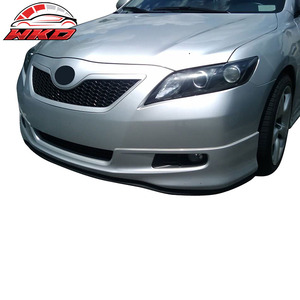 Compatible con Toyota Camry 07-09, labio de parachoques delantero estilo SE de fábrica, negro sin pintar, PU de alta calidad, accesorio exterior. - Product Image 2