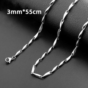 Cadena 316L para Collar, Cadena de Bolas de Acero Inoxidable, Cadena de Eslabones Figaro, Cadena de Cuerda, Cadena de Caja, Cadena de Bolas de Titanio, Cadena de Serpiente - Product Image 2