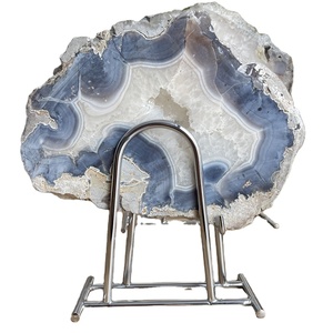 Natural <strong>Agate</strong> Coaster <strong>Agate</strong> <strong>Slice</strong> With Display <strong>Stand</strong> Wholesale Price - Product Image 1