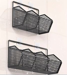 Cadre d'assaisonnement mural non perforé Boîte de rangement en métal domestique pour cuisine Étagère murale pratique et élégante - Product Image 3