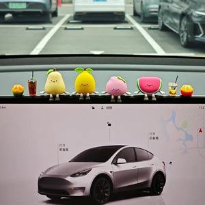 ของตกแต่งหน้าจอรถยนต์รูปผักสีแดงสดน่ารัก ทำจากยางนิ่ม DIY สำหรับตกแต่งคอนโซลกลางภายในรถ - Product Image 2
