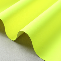 Hi Terlihat Oranye dan Kuning Polyester 300D Kain Oxford dengan PU Lapisan untuk Keamanan Seragam