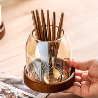 Nouvel ensemble de pots de rangement rétro pour fourchettes à fruits, idéal pour les brochettes de dessert, avec support de rangement pour baguettes, à poser sur le bureau pour usage domestique