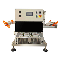 Machine de scellage de gobelets semi-automatique à 4 plateaux, scelleuse électrique pour emballages en papier de boissons