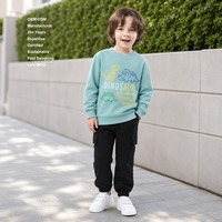 Sweat-shirt à col rond personnalisé avec poche cargo et pantalon de jogging, ensemble de survêtement 2 pièces pour garçons, ensembles de vêtements pour garçons