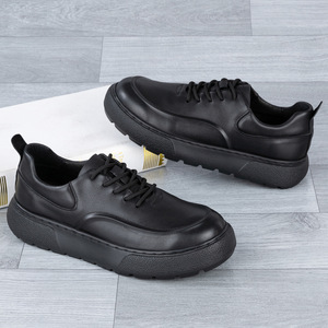 รองเท้าหนังแท้สำหรับผู้ชายในฤดูใบไม้ผลิ รองเท้าผ้าใบหนังวัวระบายอากาศได้ดี พื้นรองเท้านุ่มพิเศษ น้ำหนักเบาเป็นพิเศษ เหมาะสำหรับวิ่งและใส่ลำลอง - Product Image 1