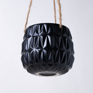 Pots à fleurs géométriques de style nordique, en céramique, à suspendre au mur, avec corde, fil métallique, pots suspendus - Product Image 6