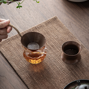 Handmade Brass <b>Tea</b> Strainer Matte Finish Reusable Traditional <b>Tea</b> Ceremony Accessory - Product Image 4