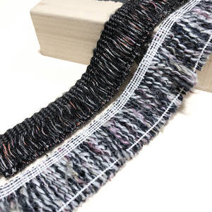 Flecos de borla de lana coloridos adornos de encaje con seda dorada y plateada estilo étnico cinta cortina falda accesorios de ropa - Product Image 1