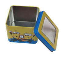 Boîte en métal carrée en fer de qualité supérieure pour l'emballage et le rangement de montres, boîte en étain