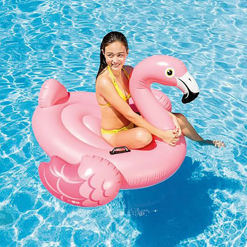 Baobiao OEM yaz kız çocuk hayvan Flamingo yüzen büyük özel plaj şişme bebek depolama yüzme havuzu oyuncaklar yetişkinler için