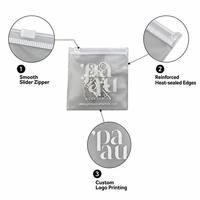 Pochette d'emballage jetable personnalisée en plastique dépoli avec fermeture éclair coulissante pour bijoux (boucles d'oreilles, colliers, perles) – Vente en gros