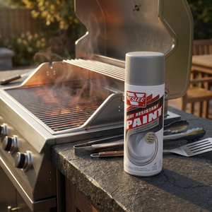 <span class=keywords><strong>Peinture</strong></span> en aérosol OEM noire résistante aux hautes températures pour tuyaux d'échappement de voiture, pièces de moteur, grilles de barbecue, cheminées et poêles - Product Image 1