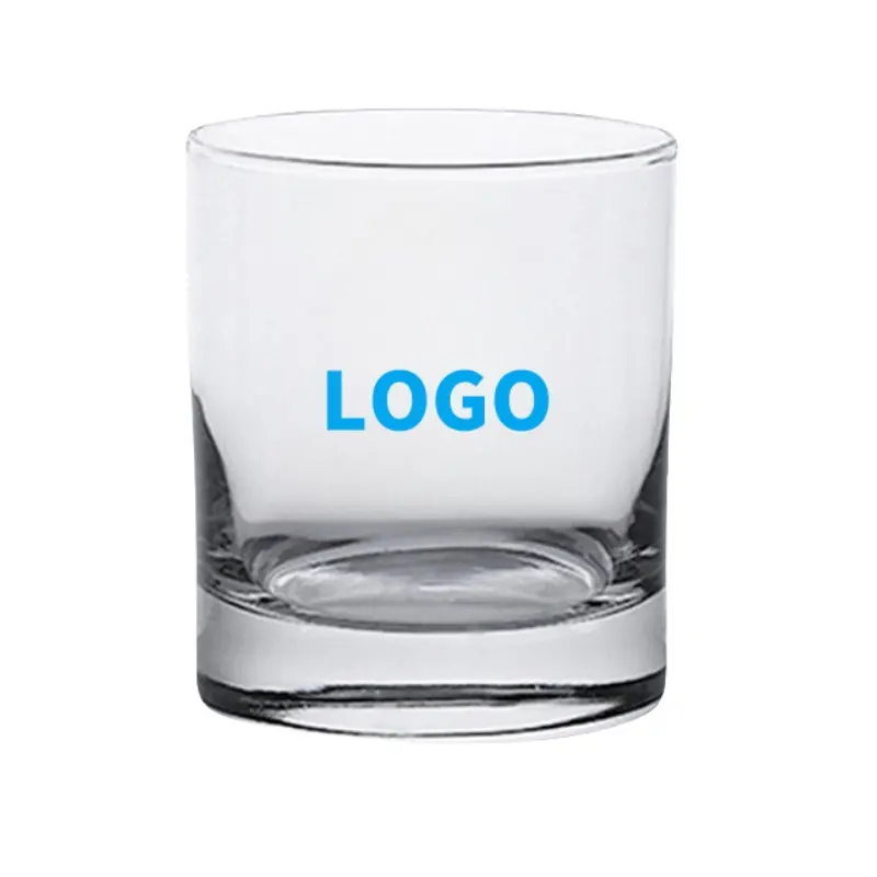 Großhandel 10 Unzen dicke Basis Whiskey Glas graviertes Glas KTV Eiskugel Laser-Räser Spirituosen-Glas