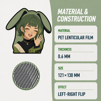 Logotipo personalizado 3D pegatina holográfica OEM/ODM servicio interruptor imagen Anime cambio mágico pegatinas para botella de agua decoración de la caja del teléfono
