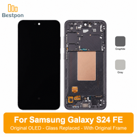 Remplacement pour l'écran OLED du Samsung Galaxy S24 FE 5G, assemblage d'écran original + verre remplaçable, avec cadre d'origine, grade A