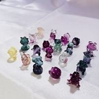 Miniatures de Pokémon en cristal naturel Chenyi : Pikachu, Charmander, Eevee gravés, en fluorite arc-en-ciel, imprimées UV, artisanat écologique