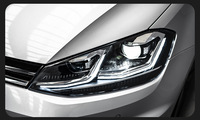 Pour Golf 7 2013-2017, mise à niveau des phares LED, température 8000K, nouveau GTI 12V 72W, compatible avec les automobiles VW