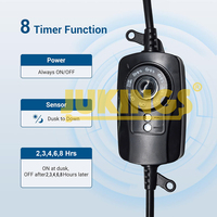 15A 5-15P auf 5-15R 3-fach Timer-Steckdose mit integriertem lichtempfindlichen Sensor, einfach zu bedienen, 16AWG 2FT Timer für den Heimgebrauch
