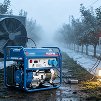Générateur à essence silencieux de 5000 W, générateur portable à essence avec réservoir de 25 L pour une utilisation en extérieur