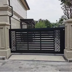 Modern Style Villa House Factory Aluminum Automatic Gate Doors Home Front Gate Design