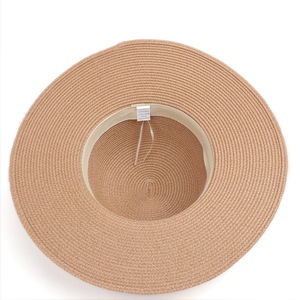 Sombrero de Paja para Mujer, Verano, Ala Ancha, Protección Solar, Paja Natural, Flexible, 56-58CM - Product Image 4