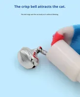 Jouet pour chat écologique Baguette en peluche interactive avec cloche à plumes Collection chaude
