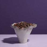 Cuenco de Cerámica Decorativo de Lujo para Chocolate, Centro de Mesa Nórdico, Jarrón de Cerámica Esmaltada para Decoración del Hogar y Fiestas, Directo de Fábrica