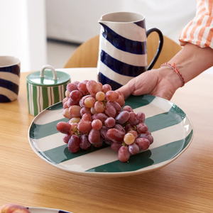 Piatto da Portata Fatto a Mano Stile Rétro Grace, Piatto da Cena in Ceramica Personalizzato Economico per Ristorante, Ideale per Macedonia e Alimenti - Product Image 1