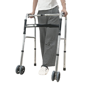 อุปกรณ์ช่วยเดินพับได้ทำจากอะลูมิเนียมอัลลอยน้ำหนักเบาสำหรับผู้ใหญ่อุปกรณ์เสริมสำหรับเดินปรับแต่งได้ผ่านการรับรอง CE - Product Image 4