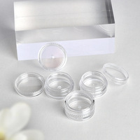 Pot en plastique transparent 5g 5ml, Logo personnalisé, autocollant avec couvercle, pour la lotion et la crème cosmétique, pièces