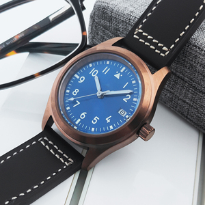 Reloj de 36 mm 39 mm sin Logotipo, Correa de Cuero, Cristal de Zafiro, Luminoso, 10 ATM, Movimiento NH35, Logotipo Personalizado, Reloj Mecánico Automático para Hombre - Product Image 5