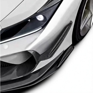 Kit de garniture de spoiler avant en fibre de carbone sèche de haute qualité, style Ferrari F8, parfait pour le pare-chocs avant, kit d'airage 985862851 - Product Image 5