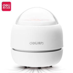 Deli Desktop Cleaner USB Rechargeable 360 Degree Airflow White For Office And School Use - Product Image 1