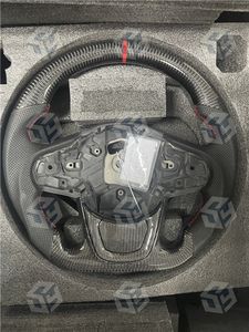 Volante Deportivo de Fibra de Carbono Perforada con Costuras Blancas para Ford <span class=keywords><strong>Mustang</strong></span> - Product Image 6