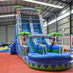 Toboggan gonflable bleu commercial Offre Spéciale d'écrasement avec le château <span class=keywords><strong>de</strong></span> glissière d'eau d'arrière-cour <span class=keywords><strong>de</strong></span> piscine pour l'amusement <span class=keywords><strong>de</strong></span> famille - Product Image 4