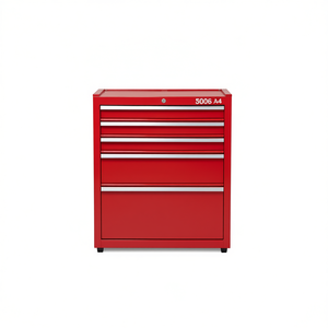 Tool Cabinet 5006 A4 Red Steel With Drawers And Door For <b>Workshop</b> <b>Storage</b> - Product Image 2