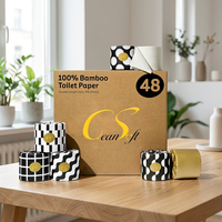 Rouleaux de papier toilette écologiques les plus vendus, fabriqués à partir de pâte de bambou vierge, doux, personnalisables et sans agents fluorescents