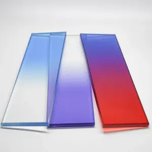 Kaca partisi gradien diperkuat laminasi EVA warna-warni berwarna pabrikan Tiongkok