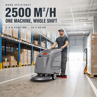 Nettoyeur de sols électrique rotatif CleanHorse X1, double moteur, 530 mm, 500 W, monodisque, autoporté