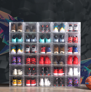 Large <strong>Clear</strong> Magnetic Stackable Drop Front <strong>Shoe</strong> <strong>Box</strong> - Product Image 6