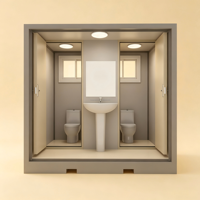 Toilettes modulaires portables de type hall d'entrée, assemblage rapide, durables pour les parcs extérieurs et les sites touristiques, toilettes mobiles écologiques