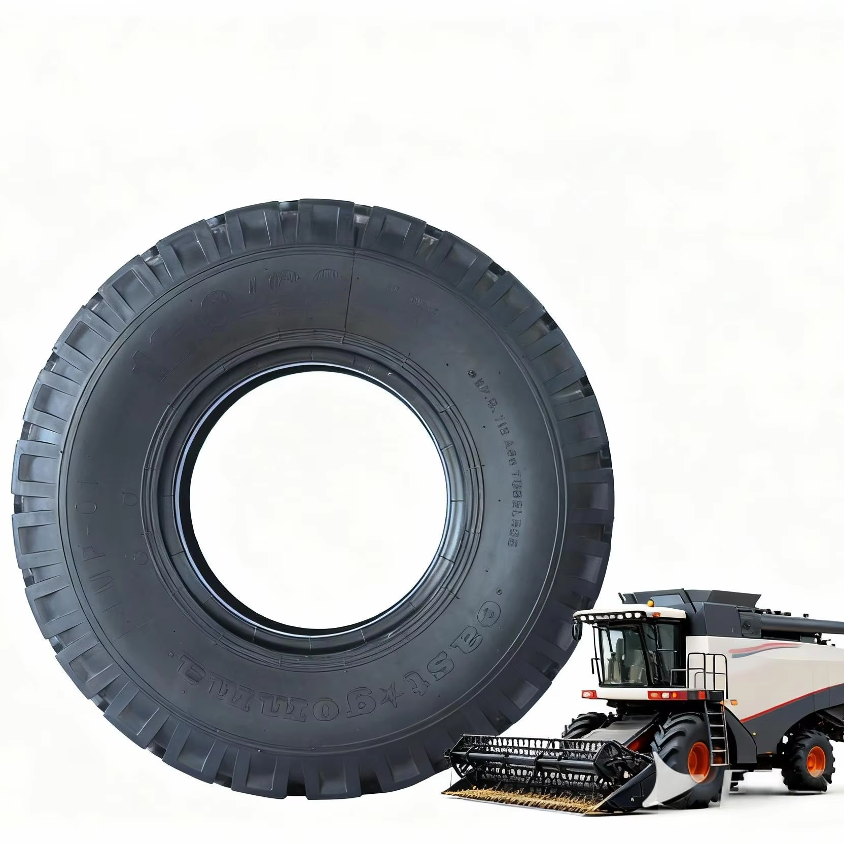 10.0/75-15.3 Heavy Duty Combined Harvester Tire for Extremely Rough Gravelly Terrain