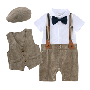 <span class=keywords><strong>Costume</strong></span> de baptême transfrontalier d'un an pour bébé garçons été nouvelle combinaison une pièce pour homme livraison directe vêtements pour enfants - Product Image 6