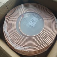 Tube en cuivre déoxydé au phosphore ASTM B280 C12200 en forme de pancake, diamètre extérieur 1/4 pouce, épaisseur 0,032 pouce