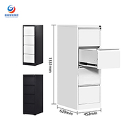 Archivador de Oficina Comercial de Acero con Sistema de Almacenamiento de 3 Cajones y Cerradura para Documentos y Carpetas