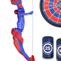 Ensemble de jouets arc et flèches pour enfants, cible en plastique pour l'entraînement au tir, avec carquois, cible ronde pour les enfants de 5 à 7 ans, jeu intérieur et extérieur