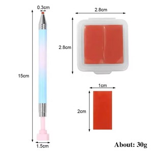 Kit de bolígrafos de pintura de diamante DIY, crayones recargables, bolígrafo giratorio con punta de pegamento para arte de uñas, accesorios de manicura, herramienta rápida - Product Image 2