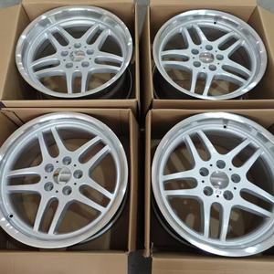 Offre Spéciale pour <span class=keywords><strong>BMW</strong></span> E39 <span class=keywords><strong>E38</strong></span> E46 E60 E30 E90 roues décalées à lèvre profonde 5x120 jantes de 18 pouces roues de voiture de tourisme en alliage classique argenté - Product Image 3